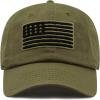 image:imageThe Hat Depot Cotton amp Pigment Low Profile Tactical Operator USA Flag Patch Military Army Cap3 Olive