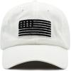 image:imageThe Hat Depot Cotton amp Pigment Low Profile Tactical Operator USA Flag Patch Military Army Cap3 White