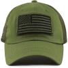 image:imageThe Hat Depot Cotton amp Pigment Low Profile Tactical Operator USA Flag Patch Military Army CapUsa Olive
