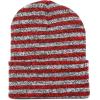 image:imageThe Hat Depot Fashion Junior Youth Unisex Soft Warm Stripe Knit Beanie Winter Hat Made in USA Red