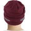 image:imageThe Hat Depot Fleece Winter Functional Beanie Hat Cold WeatherReflective Safety for Everyone Performance StretchBurgundy