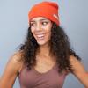 image:imageThe Hat Depot Fleece Winter Functional Beanie Hat Cold WeatherReflective Safety for Everyone Performance StretchOrange