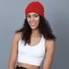 image:imageThe Hat Depot Fleece Winter Functional Beanie Hat Cold WeatherReflective Safety for Everyone Performance StretchRed
