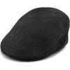 image:imageThe Hat Depot Light Weight Classic Mesh Newsboy Ivy Gatsby Cabbie Golf Hat CapBlack