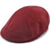 image:imageThe Hat Depot Light Weight Classic Mesh Newsboy Ivy Gatsby Cabbie Golf Hat CapBurgundy