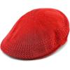 image:imageThe Hat Depot Light Weight Classic Mesh Newsboy Ivy Gatsby Cabbie Golf Hat CapRed