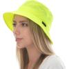 image:imageThe Hat Depot Lightweight Quick Dry Polyester Packable Nylon Bucket Sun Hat1 Light  Neon Lime