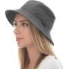 image:imageThe Hat Depot Lightweight Quick Dry Polyester Packable Nylon Bucket Sun Hat2 Light  Dark Gray