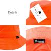 image:imageThe Hat Depot Lightweight Quick Dry Polyester Packable Nylon Bucket Sun Hat2 Light  Neon Orange