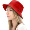 image:imageThe Hat Depot Lightweight Quick Dry Polyester Packable Nylon Bucket Sun Hat2 Light  Red