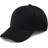 image:imageThe Hat Depot Mens Curved Brim Stretch Fit Mesh 6 Panel Fitted Baseball CapBlack