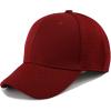 image:imageThe Hat Depot Mens Curved Brim Stretch Fit Mesh 6 Panel Fitted Baseball CapBurgundy