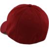 image:imageThe Hat Depot Mens Curved Brim Stretch Fit Mesh 6 Panel Fitted Baseball CapBurgundy