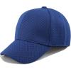 image:imageThe Hat Depot Mens Curved Brim Stretch Fit Mesh 6 Panel Fitted Baseball CapRoyal