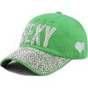 image:imageThe Hat Depot Premium Quality Bling Shiny Sexy Cotton Baseball Cap Lime