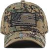 image:imageThe Hat Depot Tactical Operator USA Flag Low Profile Baseball Army Military CapWoodland Digicamo