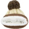 image:imageThe Hat Depot Thick Womens Sherpa Lining Winter Beanie with Pearl Decoration Knit HatBeigekhaki