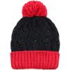 image:imageThe Hat Depot Thick Womens Sherpa Lining Winter Beanie with Pearl Decoration Knit HatBlackred