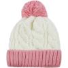 image:imageThe Hat Depot Thick Womens Sherpa Lining Winter Beanie with Pearl Decoration Knit HatWhitepink