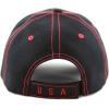 image:imageThe Hat Depot USA Flag Athletic Curved Brim Baseball CapBlack  Red