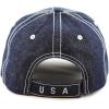image:imageThe Hat Depot USA Flag Athletic Curved Brim Baseball CapDark Denim