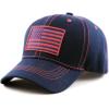 image:imageThe Hat Depot USA Flag Athletic Curved Brim Baseball CapNavy