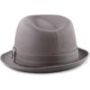 image:imageThe Hat Depot Unisex Cotton Wool Blend Herringbone Trilby Fedora Hats Medium Cotton Charcoal