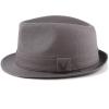 image:imageThe Hat Depot Unisex Cotton Wool Blend Herringbone Trilby Fedora Hats Medium Cotton Charcoal