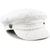 image:imageThe Hat Depot Unisex Cotton Yachting Style Sailing Greek Fisherman Cap hatWhite