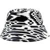 image:imageThe Hat Depot Unisex Cute Unique Print Faux Leather Bucket HatBlack White