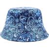 image:imageThe Hat Depot Unisex Cute Unique Print Faux Leather Bucket HatBlue