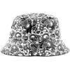 image:imageThe Hat Depot Unisex Cute Unique Print Faux Leather Bucket HatWhite