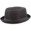 image:imageThe Hat Depot Unisex Light Weight Classic Soft Cool Mesh Pork Pie hatBlack