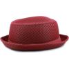 image:imageThe Hat Depot Unisex Light Weight Classic Soft Cool Mesh Pork Pie hatBurgundy