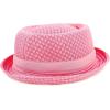 image:imageThe Hat Depot Unisex Light Weight Classic Soft Cool Mesh Pork Pie hatLight Pink
