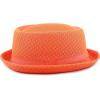 image:imageThe Hat Depot Unisex Light Weight Classic Soft Cool Mesh Pork Pie hatNeon Orange