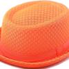 image:imageThe Hat Depot Unisex Light Weight Classic Soft Cool Mesh Pork Pie hatNeon Orange