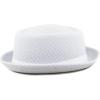 image:imageThe Hat Depot Unisex Light Weight Classic Soft Cool Mesh Pork Pie hatWhite