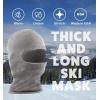 image:imageThe Hat Depot Unisex Thick and Long Face Ski Mask Made in USA2 Made in Usa  Grey