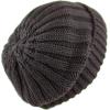 image:imageThe Hat Depot Winter Big Slouchy Chunky Thick Stretch Knit Beanie Fleece Lined Beanie Without Pom Hat1 Straight Dark Brown