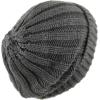 image:imageThe Hat Depot Winter Big Slouchy Chunky Thick Stretch Knit Beanie Fleece Lined Beanie Without Pom Hat1 Straight Dark Grey