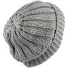image:imageThe Hat Depot Winter Big Slouchy Chunky Thick Stretch Knit Beanie Fleece Lined Beanie Without Pom Hat1 Straight Grey