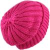 image:imageThe Hat Depot Winter Big Slouchy Chunky Thick Stretch Knit Beanie Fleece Lined Beanie Without Pom Hat1 Straight Hot Pink