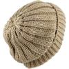 image:imageThe Hat Depot Winter Big Slouchy Chunky Thick Stretch Knit Beanie Fleece Lined Beanie Without Pom Hat1 Straight Khaki