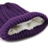 image:imageThe Hat Depot Winter Big Slouchy Chunky Thick Stretch Knit Beanie Fleece Lined Beanie Without Pom Hat1 Straight Purple