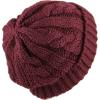 image:imageThe Hat Depot Winter Big Slouchy Chunky Thick Stretch Knit Beanie Fleece Lined Beanie Without Pom Hat2 Curly Burgundy