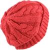 image:imageThe Hat Depot Winter Big Slouchy Chunky Thick Stretch Knit Beanie Fleece Lined Beanie Without Pom Hat2 Curly Coral