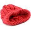 image:imageThe Hat Depot Winter Big Slouchy Chunky Thick Stretch Knit Beanie Fleece Lined Beanie Without Pom Hat2 Curly Coral