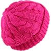 image:imageThe Hat Depot Winter Big Slouchy Chunky Thick Stretch Knit Beanie Fleece Lined Beanie Without Pom Hat2 Curly Hot Pink