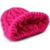 image:imageThe Hat Depot Winter Big Slouchy Chunky Thick Stretch Knit Beanie Fleece Lined Beanie Without Pom Hat2 Curly Hot Pink